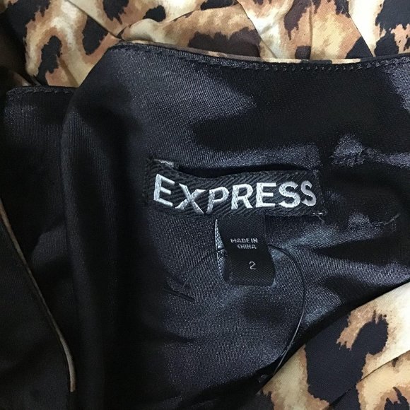 Express-Draped neckline Cheetah Dress - Picture 11 of 11